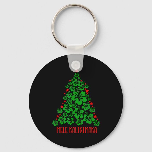 Porte-clés Hawaii Christmas Mele Kalikimaka Floral Christmas  (Recto)