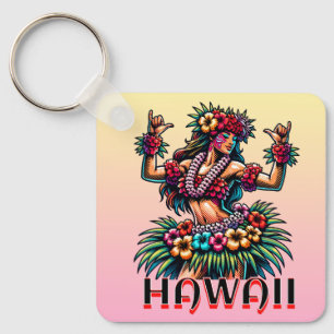 Porte-clés Hawaii   Hawaiian Hula Dancer Personnalisé