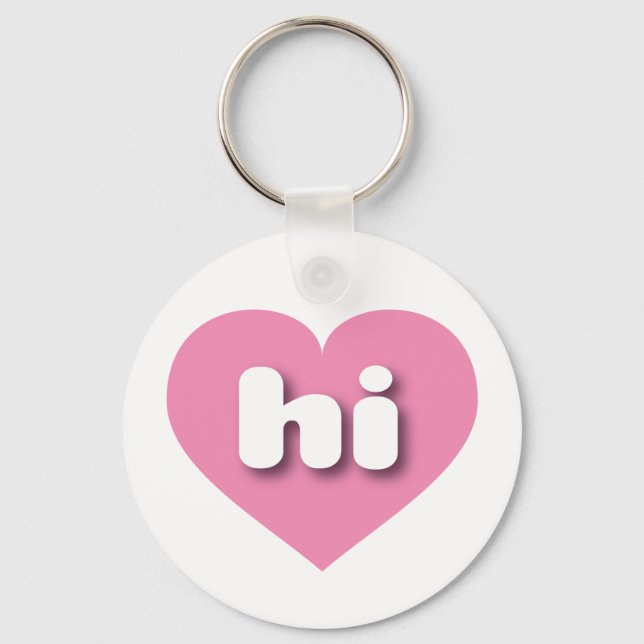 Porte-clés Hawaii Solid Coeur Rose - amour (Recto)