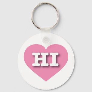 Porte-clés Hawaii Solid Coeur Rose - Big Love