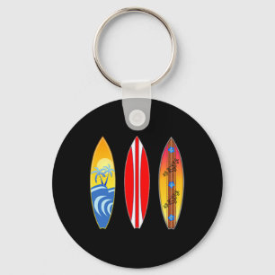 Porte-clés Hawaii Tiki Polynésien Surf Surf Surfboard (2 côté