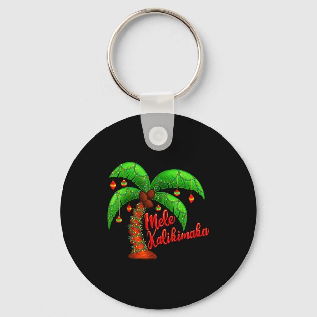 Porte-clés Hawaiian Christmas Mele Kalikimaka Coconut Tree  (Recto)