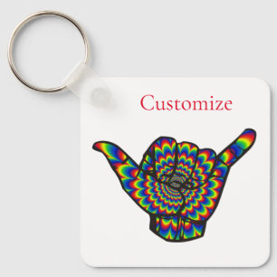 Porte-clés Hawaiian Shaka Psychedelic Thunder_Cove