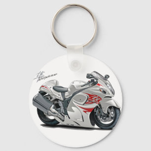 Porte-clés Hayabusa White-Red Bike