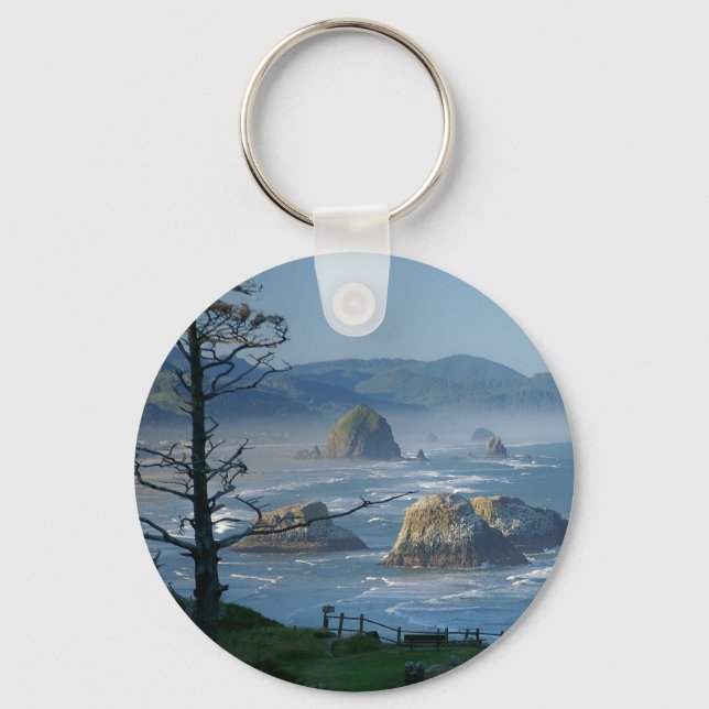 Porte-clés Haystack Rock, Cannon Beach, Oregon (Recto)
