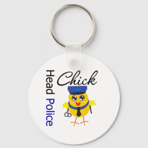 Porte-clés Head Police Chick