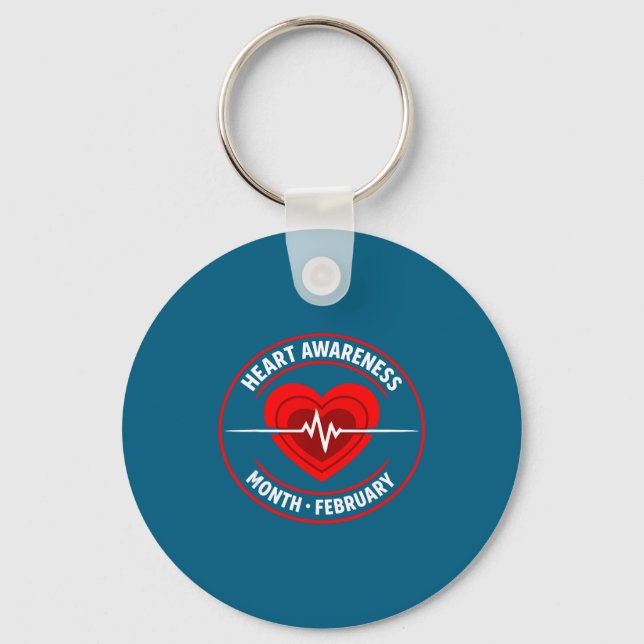 Porte-clés Heart Disease Awareness  (Recto)