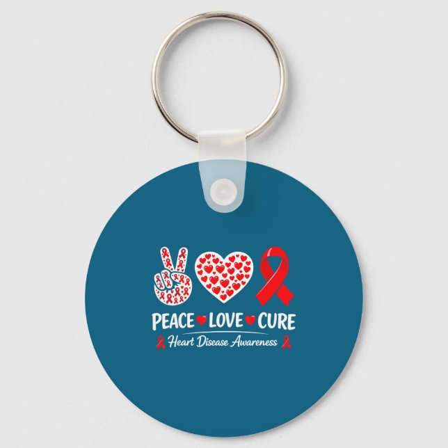 Porte-clés Heart Disease Awareness  (Recto)