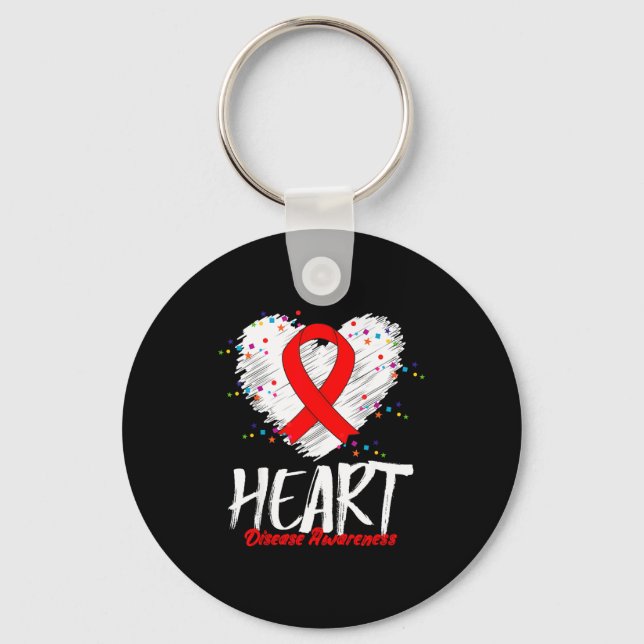 Porte-clés Heart Disease Awareness  (Recto)