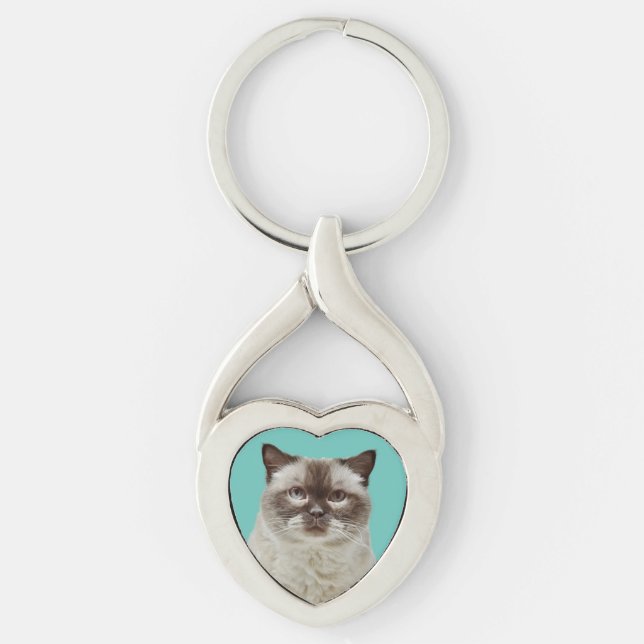 Porte-clés Heart Keychain & British Shorthair Cat (Devant)