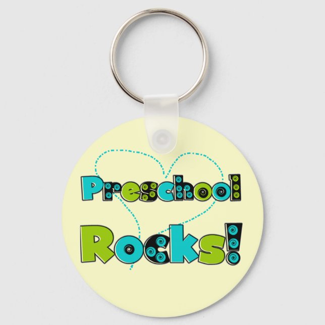 Porte-clés Heart Preschool Rocks Tshirts et cadeaux (Recto)