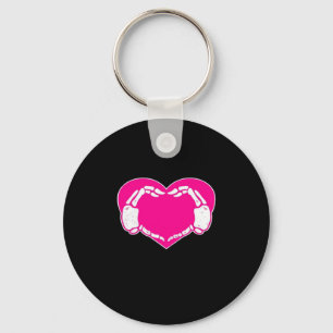 Porte-clés Heart Skeleton mains gothique Valentine classique