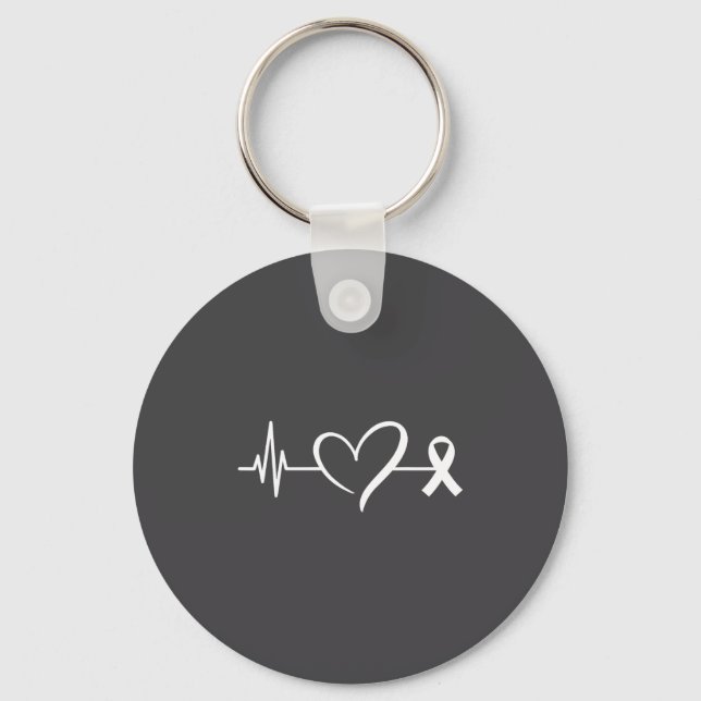 Porte-clés Heart Warrior Heartbeat American Heart Disease Awa (Recto)