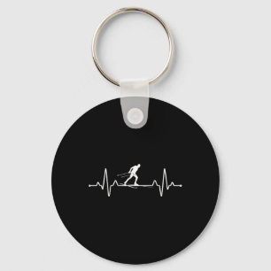 Porte-clés Heartbeat Ski de fond Sports d'hiver