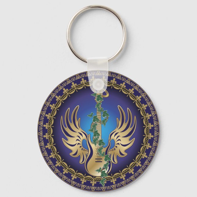 Porte-clés Heavenly Winged Guitar (Recto)