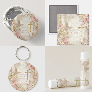 Porte-clés Heaveny Blush & Gold Quince, personnalisé