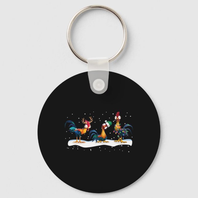 Porte-clés Hei Hei Chicken Christmas - Uni (Recto)