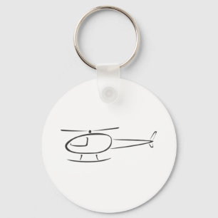 Porte-clés Hélicoptère en style Dessin Souhaité