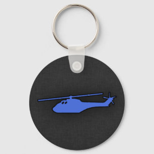 Porte-clés Hélicoptère royal bleu