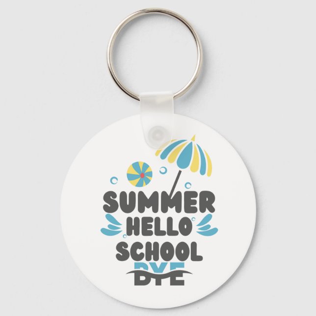 Porte-clés Hello Summer Bye School Acrylic Keychain (Recto)