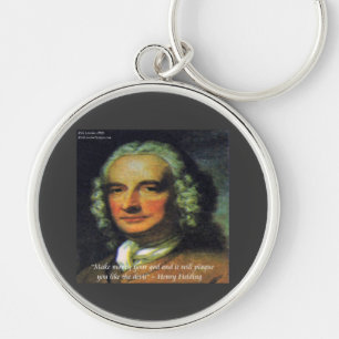 Porte-clés Henry Fielding « Si l'argent est votre dieu » Cita