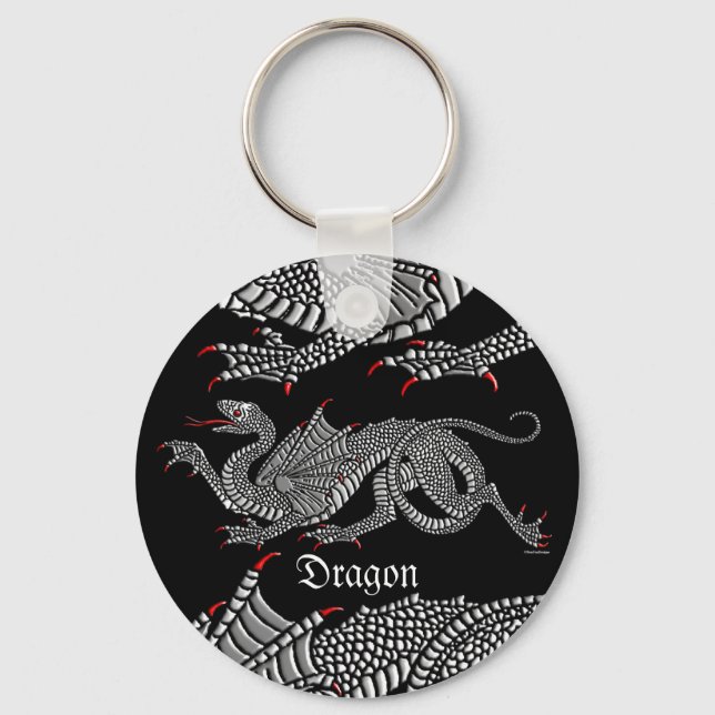 Porte-clés Heraldic Dragon (Argent) - Porte - clé (Recto)