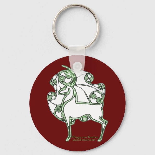 Porte-clés Herne Celtic Deer Porte - clé, Bourgogne (Recto)