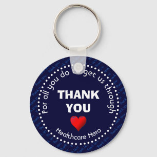Porte-clés Héros de la santé Merci Custom NAVY
