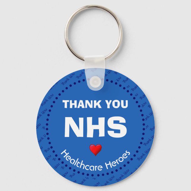 Porte-clés Héros de la santé | MERCI NHS (Recto)