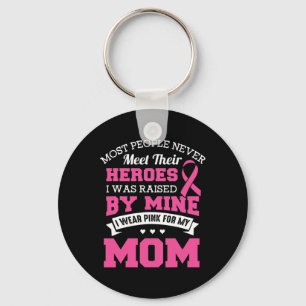 Porte-clés Héros Je Porte Le Rose Pour Ma Mère - Cancer Du Se