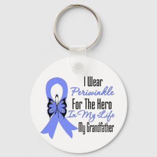 Porte-clés Héros oesophagien de ruban de Cancer mon