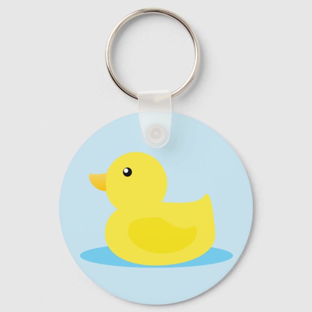Porte-clés Heure du bain Canard jaune (Recto)