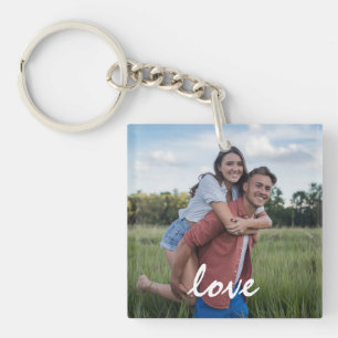 Porte-clés Heureuse Sainte-Valentin photo et texte personnali