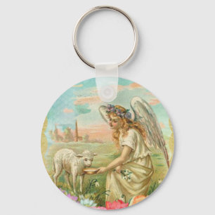 Porte-clés heureux ange de pâques