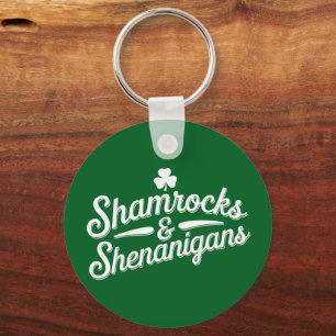 Porte-clés Heureux Jour de la Saint Patrick Lucky Shamrock&Sh