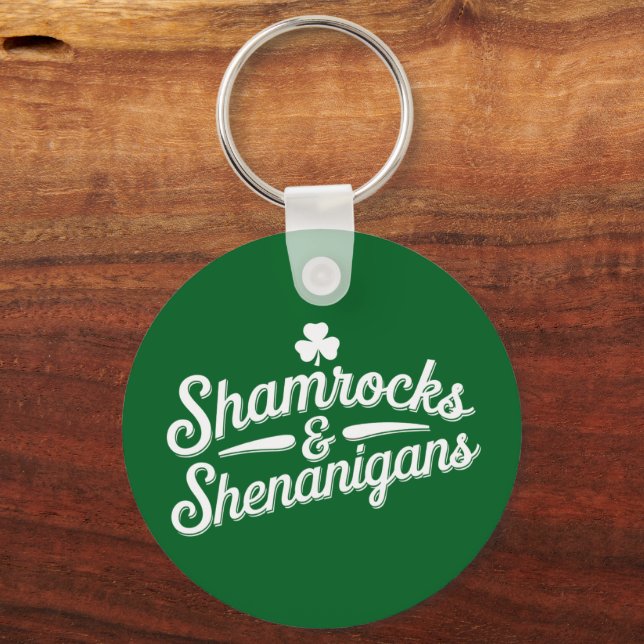 Porte-clés Heureux Jour de la Saint Patrick Lucky Shamrock&Sh (Recto)