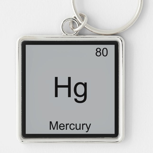 Porte-clés Hg - Mercure Funny Chimie Élément Symbole Tee (Devant)