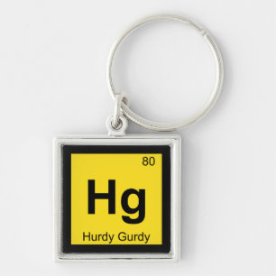 Porte-clés Hg - Musique de vielle à roue Chimie Tableau pério