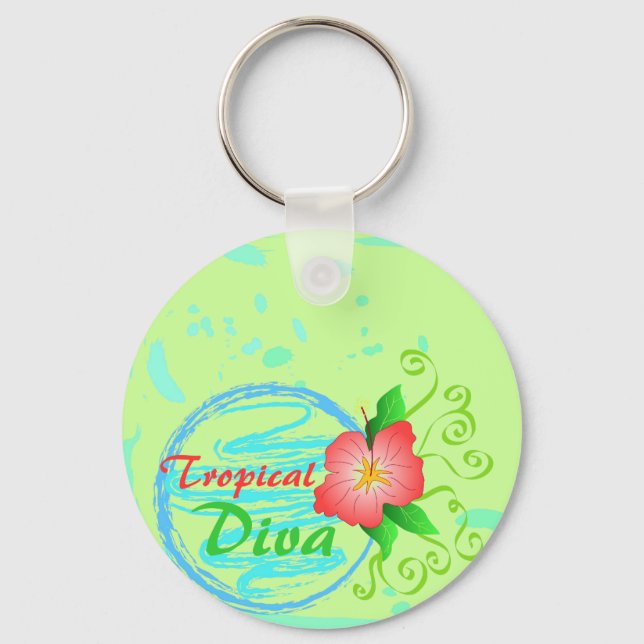 Porte-clés Hibiscus flower - Keychain (Recto)