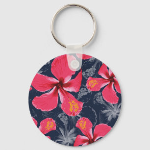 Porte-clés Hibiscus Tropical Fleurs été Design