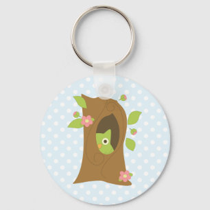 Porte-clés Hibou dans un arbre