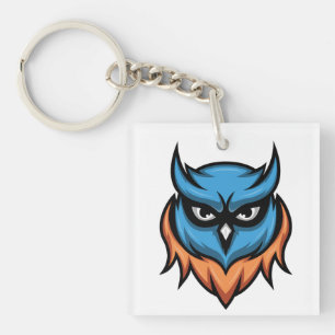 Porte-clés Hibou Encolère Coloré