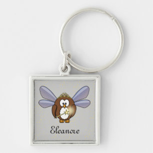 Porte-clés hibou fée