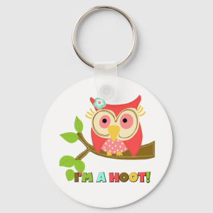 Porte-clés Hibou Je suis un Hoot