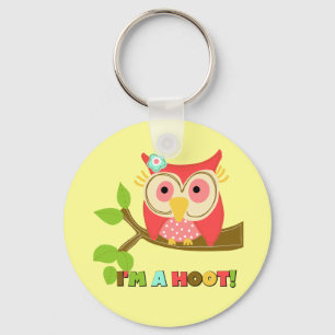 Porte-clés Hibou Je suis un Hoot
