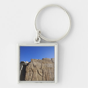 Porte-clés Hiéroglyphes antiques sur le mur, temple de Karnak