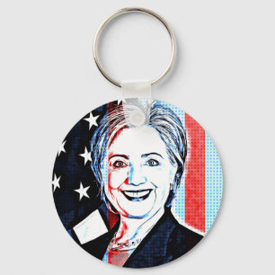 Porte-clés Hillary Clinton Porte - clé d'art numérique Pop