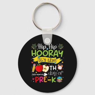Porte-clés Hip Hooray C'est le 100e jour de Pré-k Enseignant