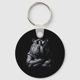 Porte-clés Hippo Hippopotame Muscle animal Bodybuilding Gymna