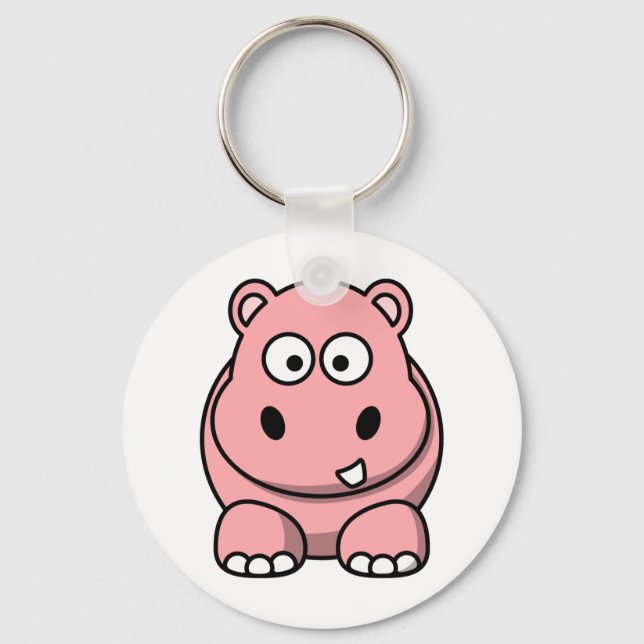 Porte-clés Hippo rose mignon (Recto)